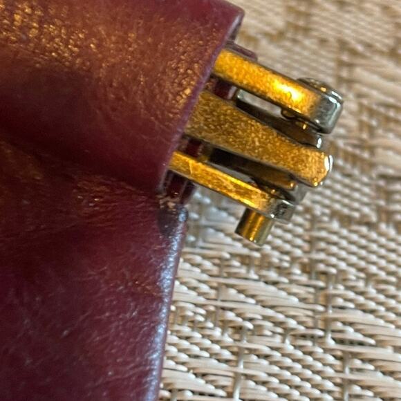 Pierre Cardin Paris vintage maroon leather clutch - Picture 6 of 11